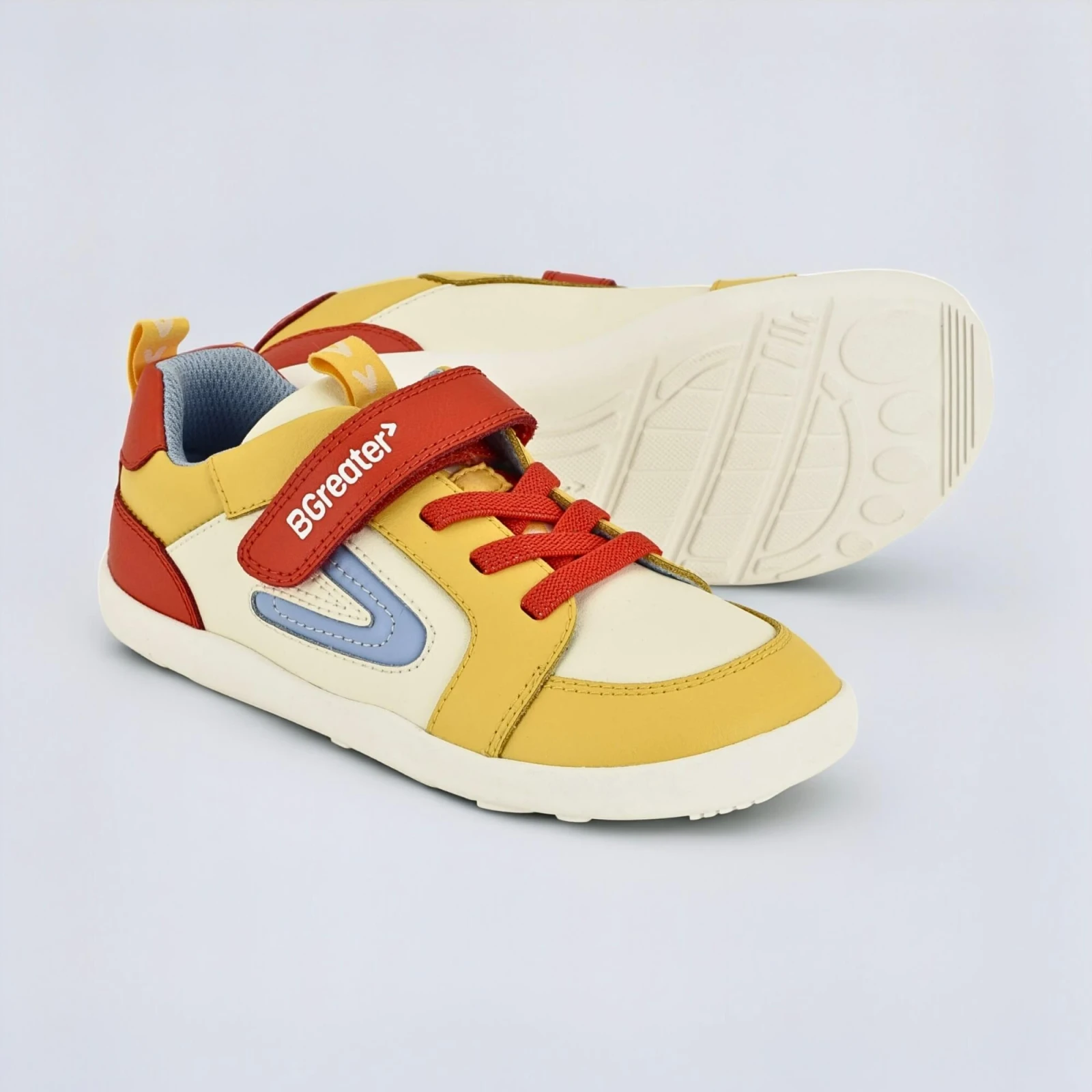 Кроссовки BGreater All Leather Lev — жёлтый с красным, фото 11