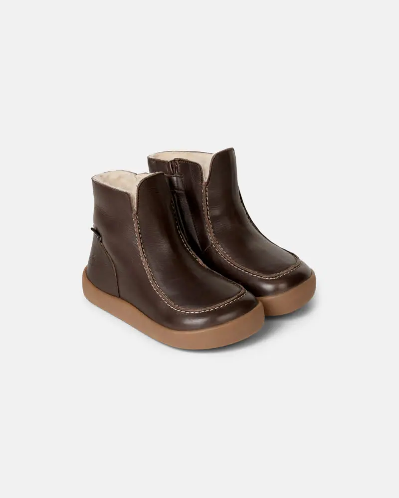 Детские босоногие зимние ботинки Bundgaard Mocca Dark Brown — фото 1 из 3