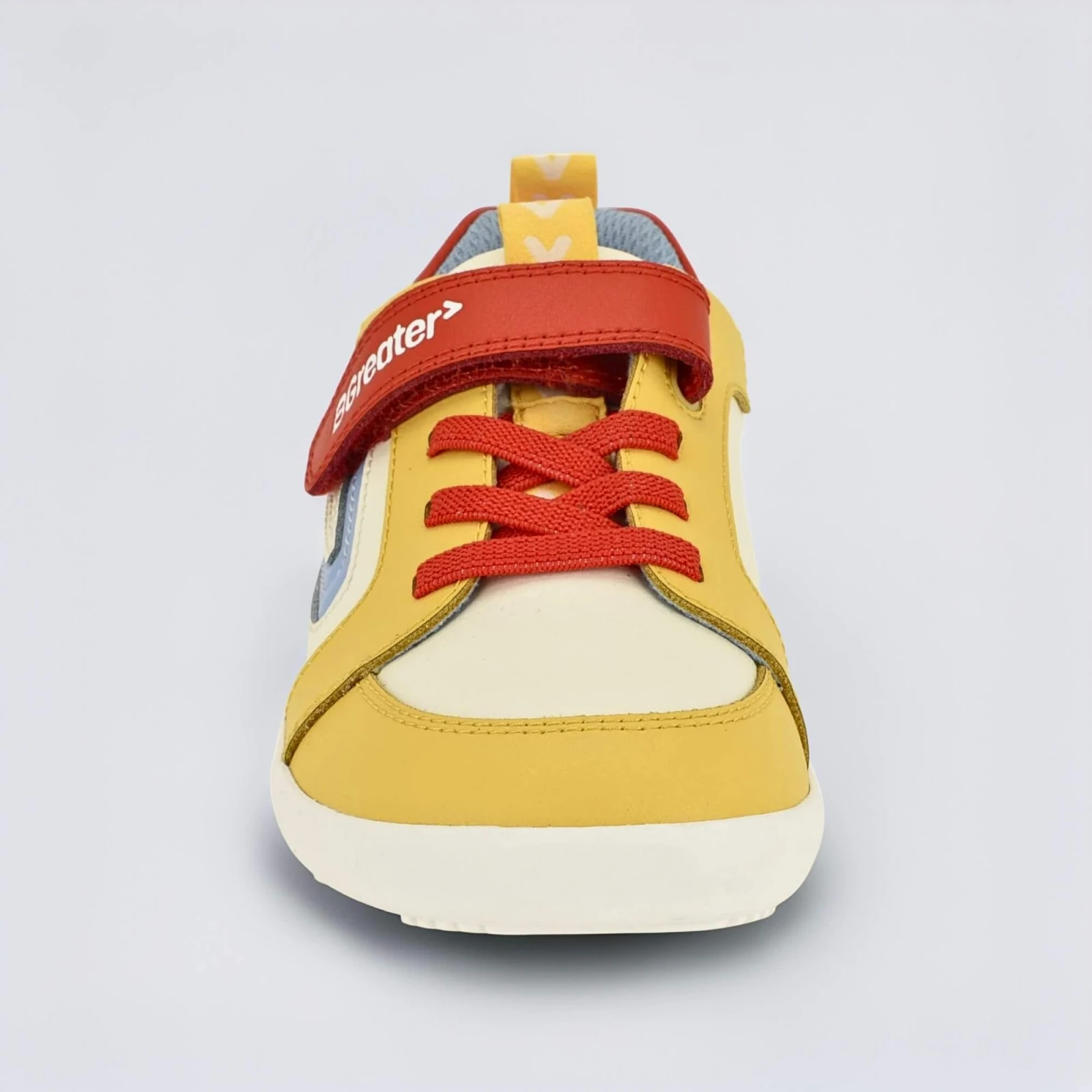Кроссовки BGreater All Leather Lev — жёлтый с красным, фото 5